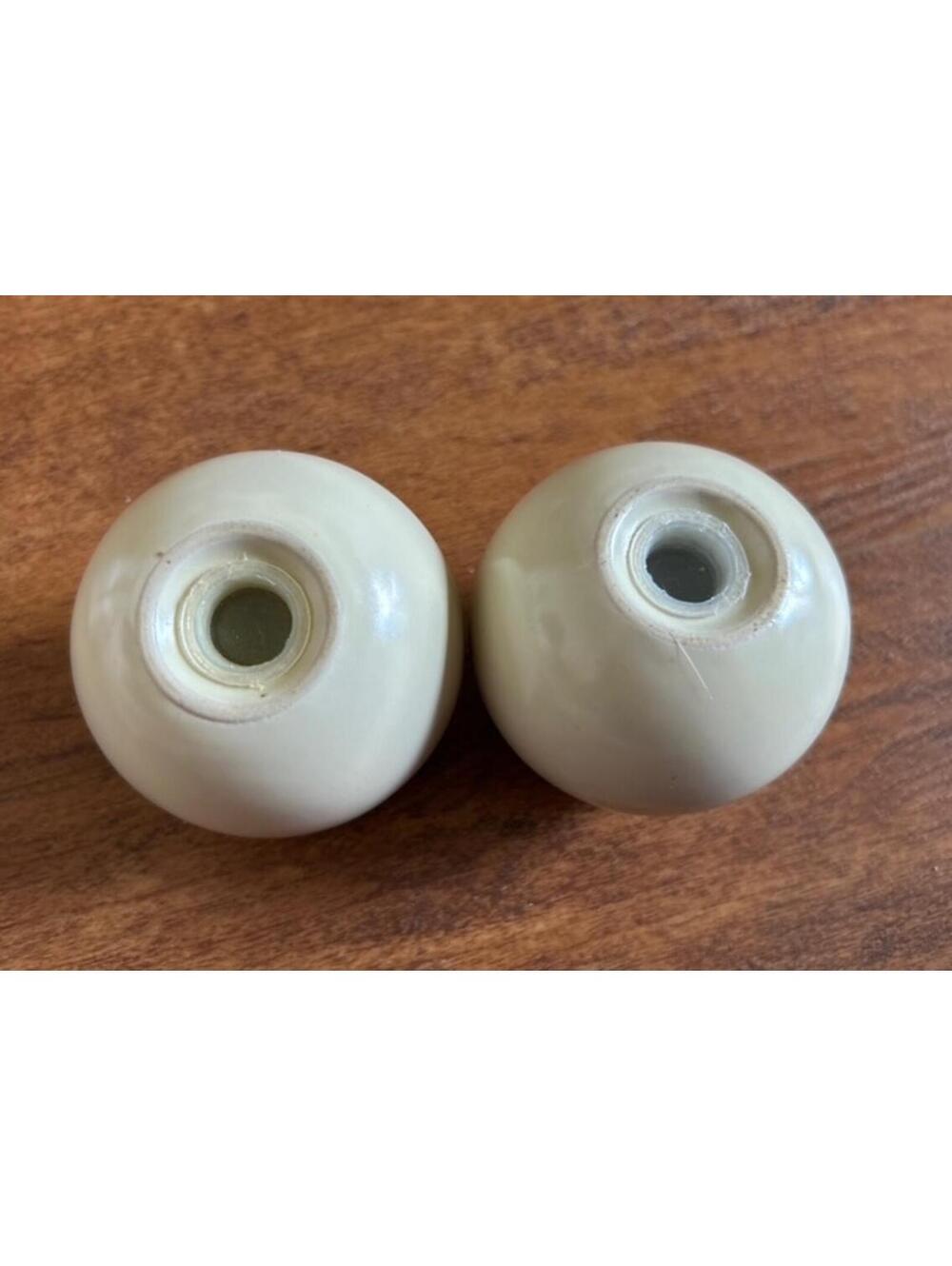 Vintage Cream Ceramic Salt and Pepper Shakers